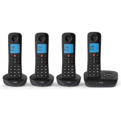 BT Essential DECT Cordless Telephone with Call Blocker & Answer Machine (Quad)