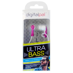 Value Ultra Bass In-Ear Headphones White/Pink