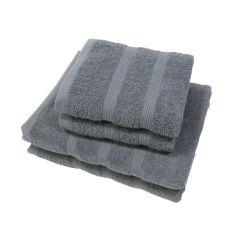 Hilton Collection 100% Cotton 4pc Towel Bale (Bath/Hand) Charcoal