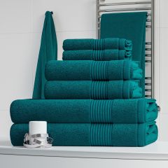 Hilton Collection 100% Cotton 6pc Towel Bale (Bath/Hand/Face) Forest Green