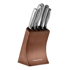 Morphy Richards Accents 5pc Knife Set with Block Copper