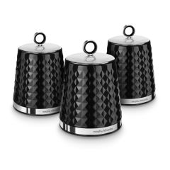 Morphy Richards Dimensions Set of 3 Storage Canisters Black