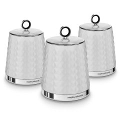 Morphy Richards Dimensions Set of 3 Storage Canisters White