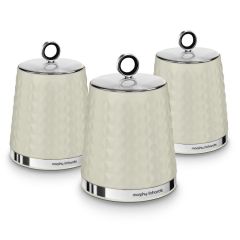Morphy Richards Dimensions Set of 3 Storage Canisters Ivory