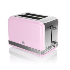 Swan ST19010PN 2-Slice Retro Toaster Pink