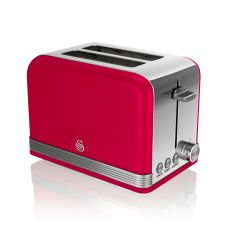 Swan ST19010RN 2-Slice Retro Toaster Red