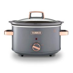 Tower T16042GRY Cavaletto 3.5L Slow Cooker Grey/Rose Gold