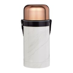 Tower 1000ml Vacuum Food Flask White Marble/Rose Gold