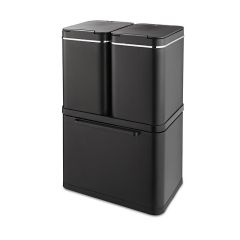 Tower T938010PM Freedom Stacked Sensor Recycling Bin Black