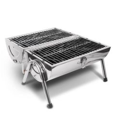 Tower Party Drum Portable Charcoal BBQ Stainless Steel